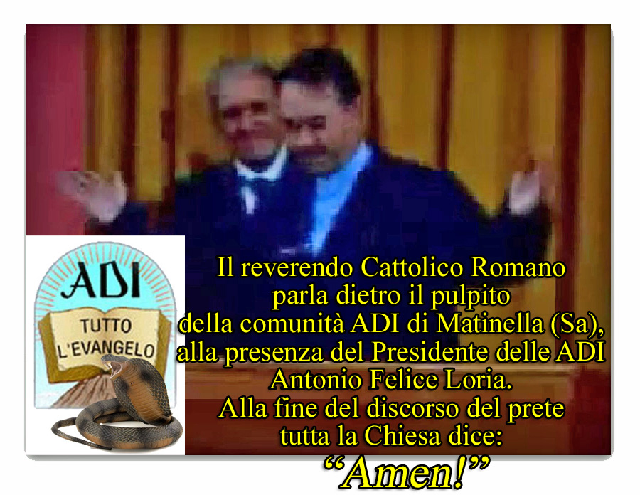 Renato Mottola, pastore ADI, col reverendo cattolico romano Carlo