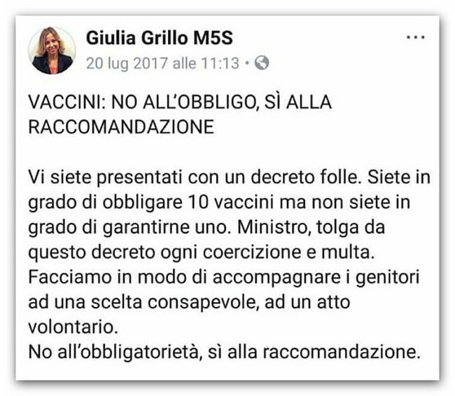 giulia-grillo-no-obbligo-vaccini